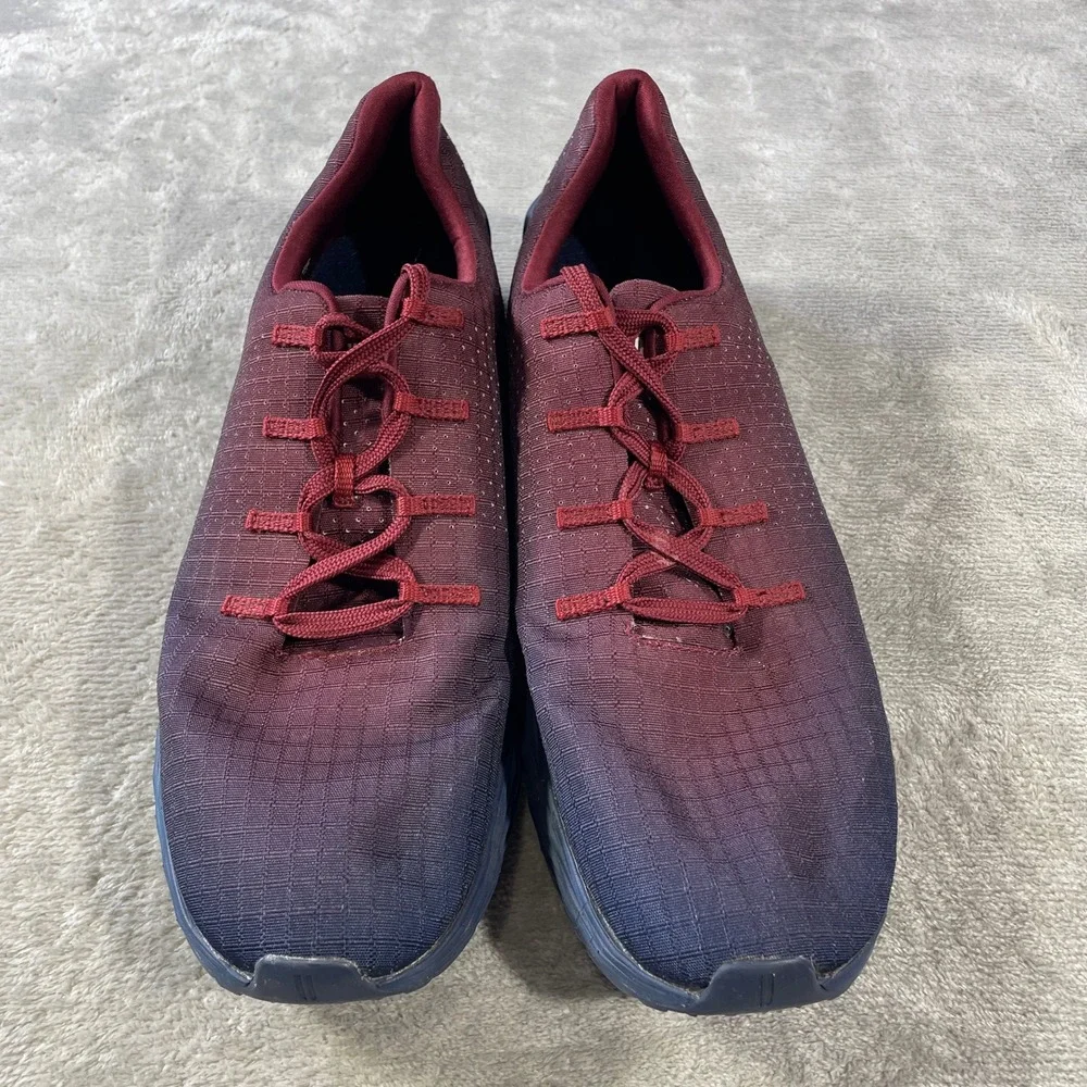 NOBULL Ripstop Runner Mens 10.5 Womens 12 Training Shoes Maroon Navy Ombre